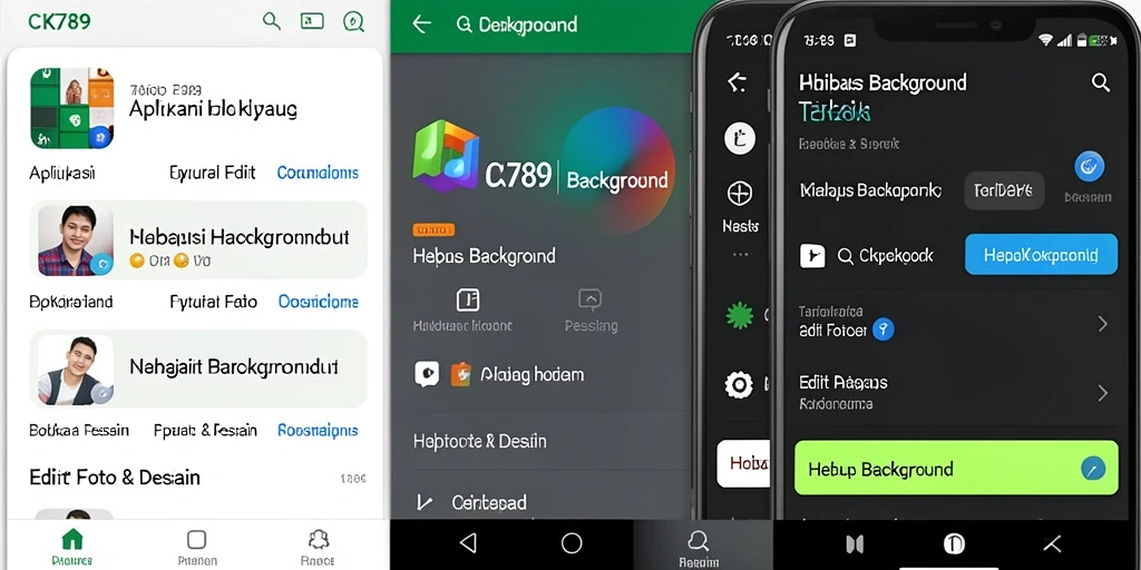 Antarmuka CK789 yang sederhana saat menghapus latar belakang.
