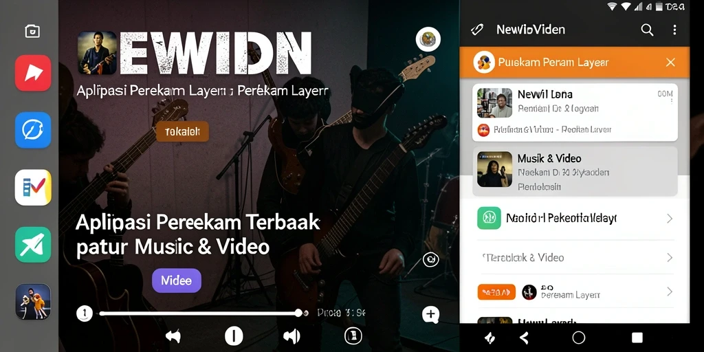 Antarmuka pengguna NEWIDN saat merekam layar.