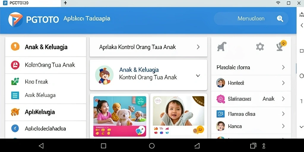 Antarmuka intuitif PGTOTO untuk kontrol orang tua yang efektif.