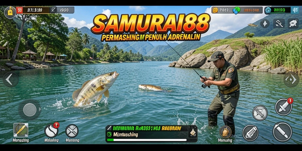 Screenshot utama SAMURAI88 menampilkan antarmuka memancing yang menarik dan interaktif.