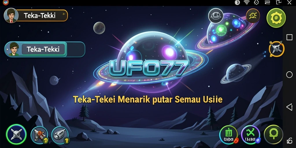 Tampilan antarmuka menarik dari game Teka-Teki UFO77.